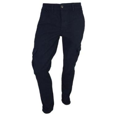 Imagem de Calça Sarja Masculina Ouzzare Cargo Preta - ZZ70515-Masculino