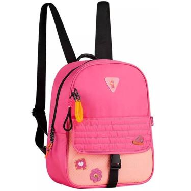 Imagem de Mochila Escolar de Costas NYLON Luluca Lulike PINK LU2959