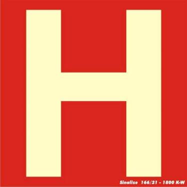 Imagem de Placa de Pvc Fotoluminescente Autoadesiva 15x15 Hidrante 350 Ab Sinalize Placa Fotolum.15x15 (h