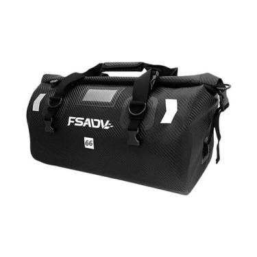 Imagem de Bolsa Traseira Impermeável Para Motocicleta Carbon Black 40/66L, Mochi