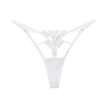 Imagem de Calcinha De Renda Transparente De Cintura Baixa, G String Para Mulhere