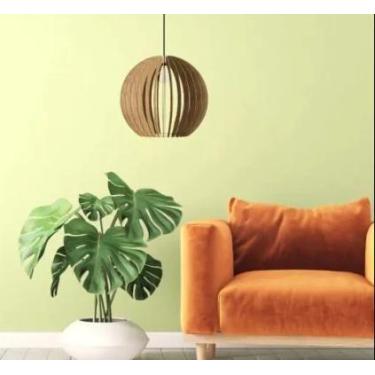 Imagem de Luminária de Teto Pendente em MDF - Cupula - no-brand