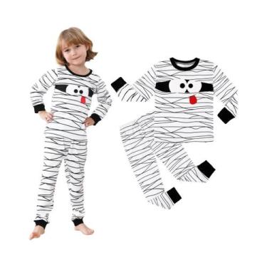 Imagem de Fantasia De Esqueleto Infantil Para Halloween, Pijama Brilhante De Cav