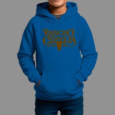Imagem de Moletom Canguru Infantil Basico Masculino Moda Country Inverno Capuz e