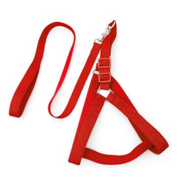 Imagem de Coleira de Peitoral para Cachorro Porte Médio e Grande com Guia Ajustá