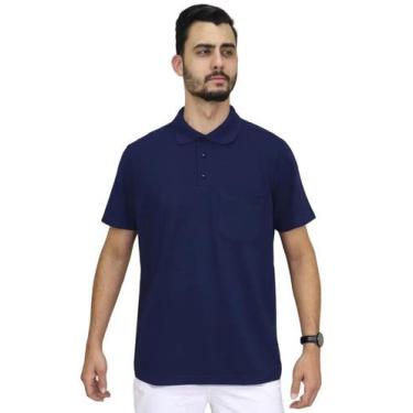 Imagem de Camisa masculina polo 65% Poliéster e 35% Viscose com bolso - DEMORGAN