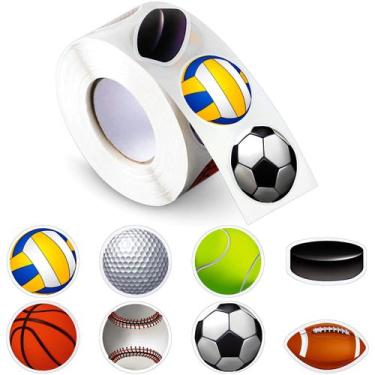 Imagem de Adesivos esportivos Roll Outus, 800 unidades à prova d'água para festa