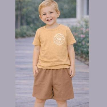 Imagem de Conjunto Infantil Menino Camiseta Lets Play Academy e Shorts Texturiza
