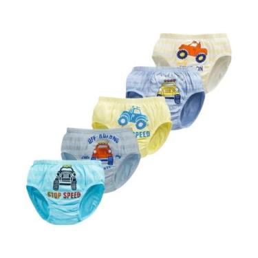 Imagem de Cuecas De Algodão Para Meninos, Pacote Com 5 Cuecas Com Estampa De Veí