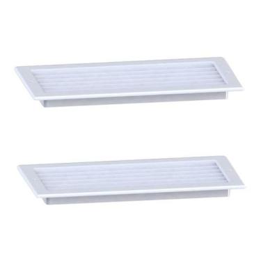 Imagem de Kit 2 Grades Ventilação 30x13cm Encaixe Exaustor Resistent - MARELAGO