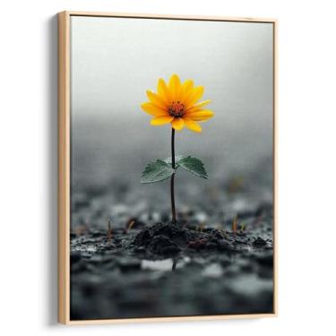 Imagem de Quadro decorativo Flor - Girassol Falso Solitário no Horizonte Nublado