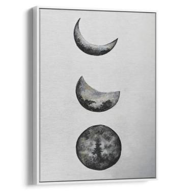 Imagem de Quadro decorativo Fases da Lua em Desenho Minimalista - Art Canvas, 90