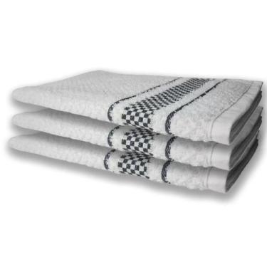 Imagem de 3 Panos De Prato Atoalhado Felpudo 370G/M² Premium Preto - TOALHAS SHO