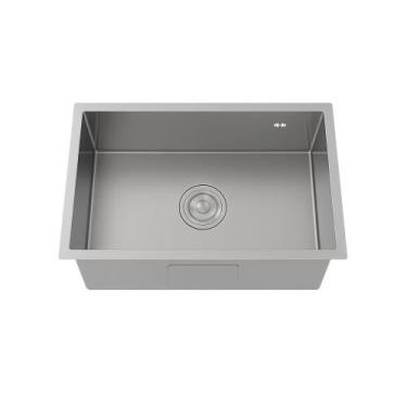 Imagem de Cuba Gourmet Cozinha 50x40 Completa Aço Inox 304 Escovado Prata - Brin