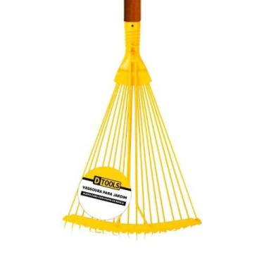 Imagem de Vassoura Aço Arame 18 Dentes Com Cabo Para Jardim - Dtools 21626