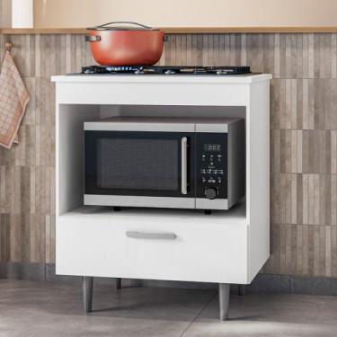 Imagem de Balcão Cozinha Multiuso Alecrim Para Cooktop E Micro-ondas 1 Gaveta - 