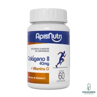 Imagem de Colágeno Tipo 2 Não Hidrolisado com Vitamina C 60 comprimidos Apisnutr