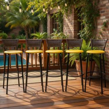 Imagem de Banquetas Alta Cadeiras Bancos Para Cozinha Gourmet Varanda Balcão Ilh
