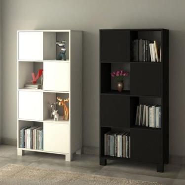 Imagem de Conjunto Estante com 8 Portas de Abertura Lateral Wally - Artany