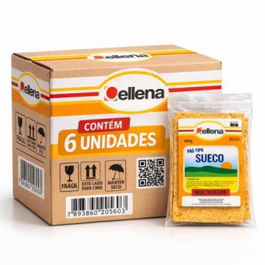 Imagem de Kit 6 Pão Tipo Sueco Multigrãos CELLENA 180g