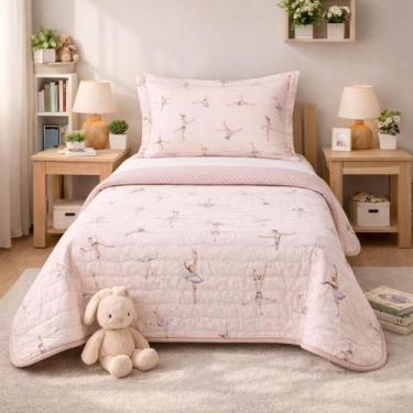 Imagem de Cobreleito Colcha Solteiro Altenburg Infantil Malha Fio Penteado 100% 