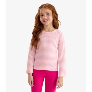 Imagem de Blusa Manga Longa Rovi Kids Feminina Rosa, 10, Rosa
