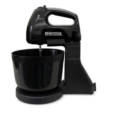 Imagem de Batedeira Elétrica de Mesa 7 Velocidades com Tigela 2L 250W Preta para Massas, Cremes e Coberturas 110V