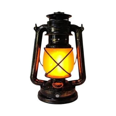 Imagem de Luminária De Mesa LED Retro Recarregável via USB, Lanterna Portátil Pa