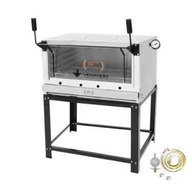 Imagem de KIT - Forno Gás Industrial Roma Inox FIRI90 + Kit Gás - Venâncio