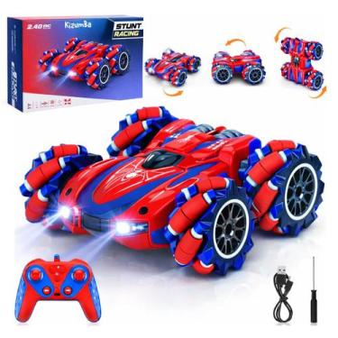 Imagem de Carrinho Controle Remoto Vermelho Homem Aranha Acrobatico 360 Graus Pi
