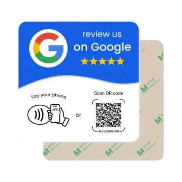 Imagem de Cartão NFC Programável 215 Square Google Review Station 13.56Mhz Com C