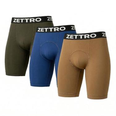 Imagem de Bermuda Ciclista Masculina Zettro Kit 3 Peças Secagem Rápida -, Kit co