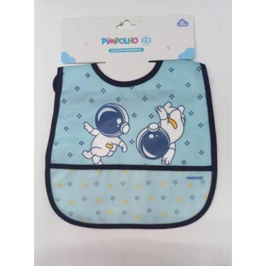 Imagem de Babador impermeável pimpolho, astronauta azul