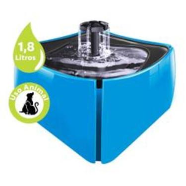 Imagem de Fonte Purificador Bebedouro Quadrado para Cães Gatos Bivolt - Mec Pet,