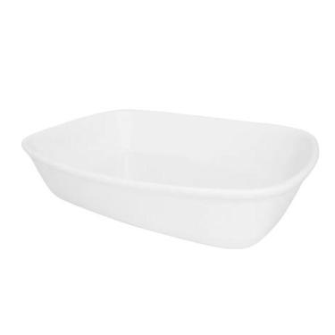Imagem de Travessa Refrataria De Porcelana Branca 1 Litro Retangular Pequena - O