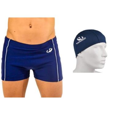 Imagem de Sunga Boxer e Touca Natação Hidro Praia Escolha Cor ML03 Hammerhead, M