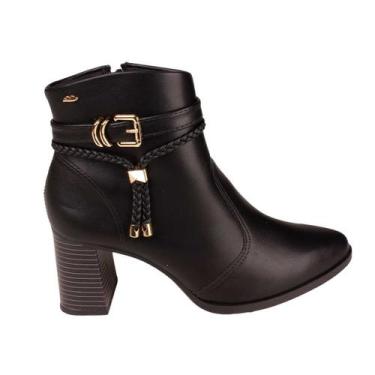 Imagem de Bota Coturno Cano Curto Salto Bloco Feminina Dakota Da781, Preto, 38