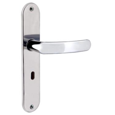 Imagem de Fechadura de Aço Inox Polido Premium 71 Interna 71974 para Porta de Madeira Material In...