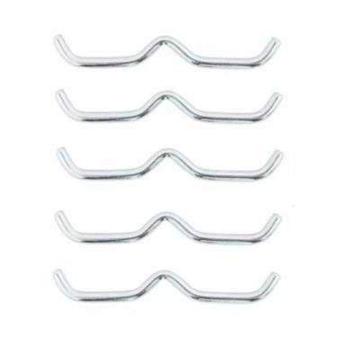 Imagem de Kit 30 Ganchos Bigode W Jump Profissional Mini Cama Elástica, Prata