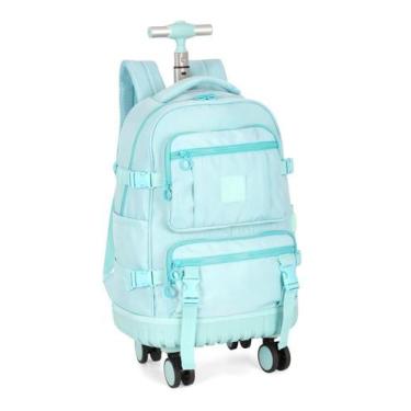 Imagem de Mochila Escolar De Rodinhas Turquesa 360 Up4you