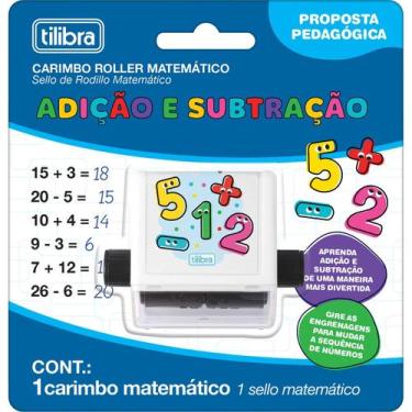 Imagem de Carimbo Roller Matemático Tilibra - Adição e Subtração