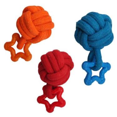 Imagem de Brinquedo Dog Corda Bola Star para Cães - Bom Amigo