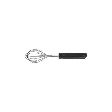 Imagem de Batedor Manual Utilitá em Aço Inox com Cabo de Polipropileno Preto para Cozinha Moderna e Organizada Tramontina