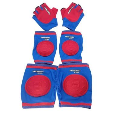 Imagem de Kit De Proteção Infatil Deks Criança Segurança Bike Pro Hand -, Azul, 