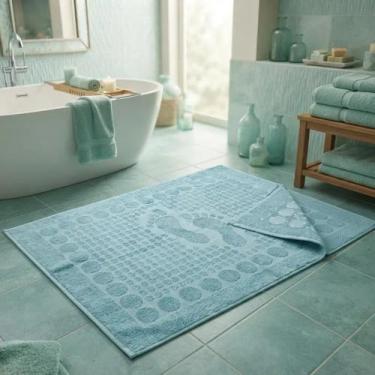 Imagem de Toalha De Piso Madison Antiderrapante Cor Verde jade 50x70cm Lufamar