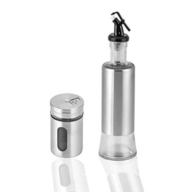 Imagem de Porta Azeite/vinagre Em Vidro Aço Inox C/Dosador