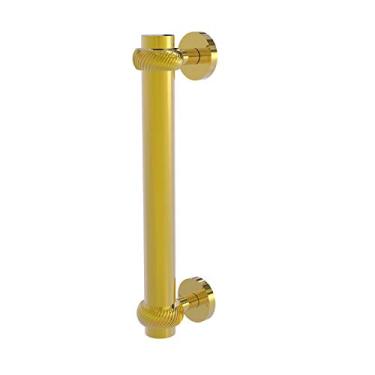 Imagem de Puxador de porta de latão Allied 402T 20 cm com detalhes torcidos, latão polido