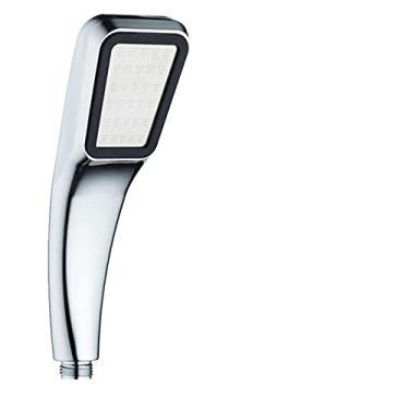 Imagem de Chuveiro de alta pressão Cabeça de chuveiro de 300 furos Economia de água, uma chave para parar o bico de água Cabeça de chuveiro de chuva de alta pressão, prata