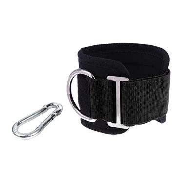 Imagem de YIJU tirarere de musculação para tornozelo, D de fixação de cabo para levantamento, acessórios para exercícios de glúteos, de polia, Preto