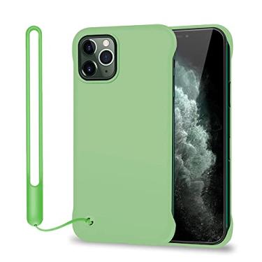 Imagem de Capa de telefone fina para iphone 11 pro max pc capa verde para iphone 8 7 6 6 s plus xr xs max x com cordão, verde claro, para iphone x
